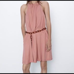 ZARA dusty pink mini dress